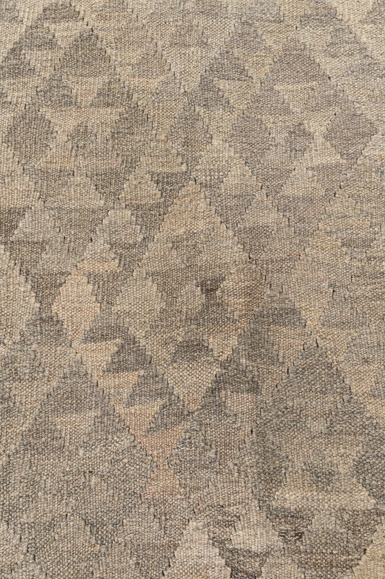 4' 5 x 6' Hand Woven Kilim Maymana Wool Rug