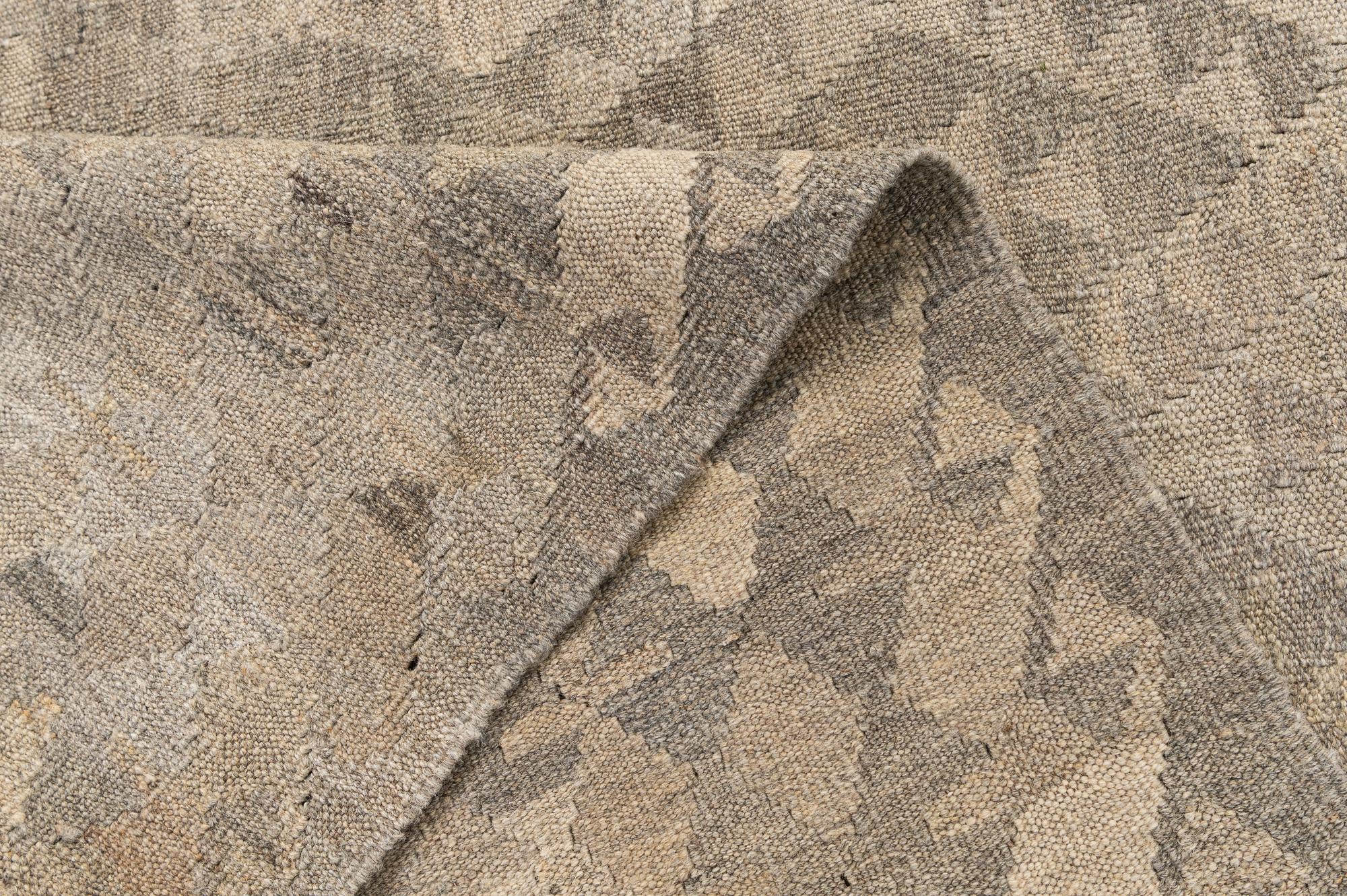 4' 5 x 6' Hand Woven Kilim Maymana Wool Rug