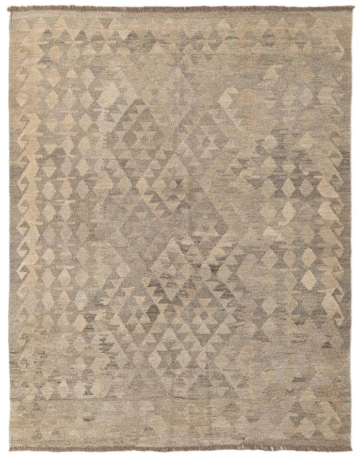 Detail image of 4' 5 x 6' Hand Woven Kilim Maymana Wool Rug