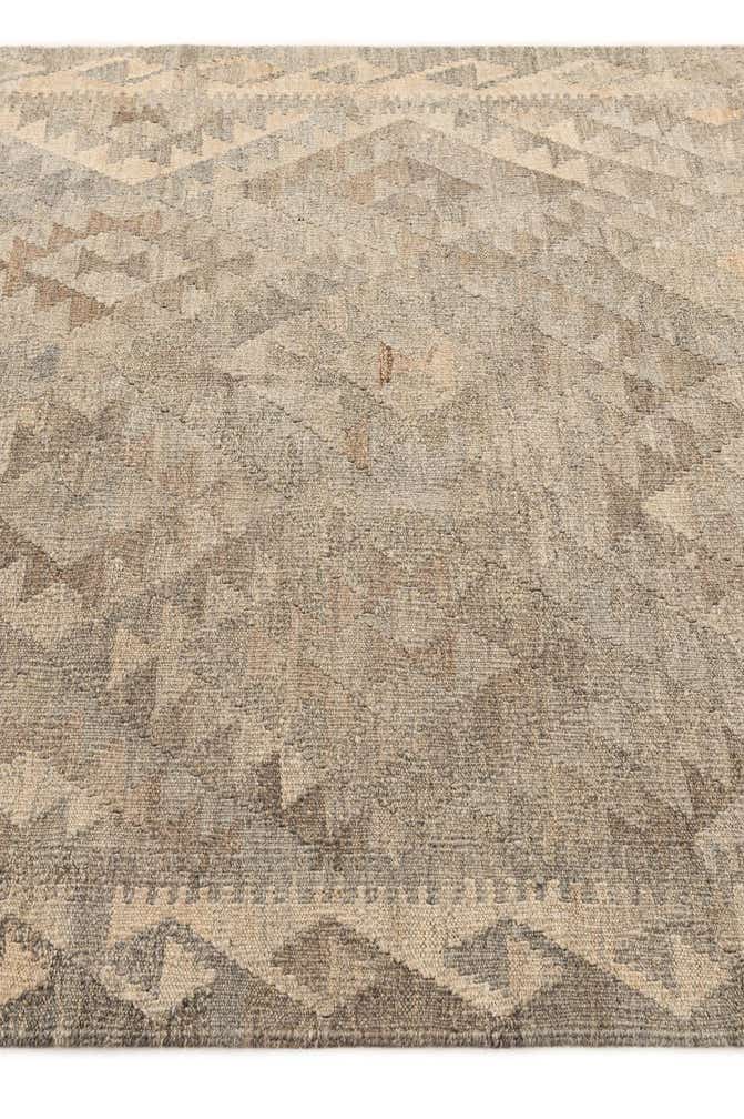 4' 4 x 6' 1 Hand Woven Kilim Maymana Wool Rug