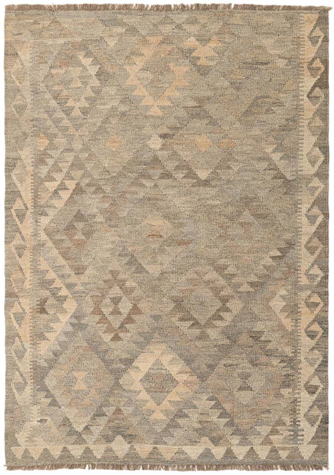 Detail image of 4' 4 x 6' 1 Hand Woven Kilim Maymana Wool Rug