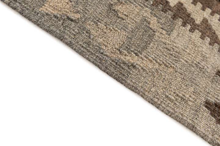 4' 2 x 5' 11 Hand Woven Kilim Maymana Wool Rug