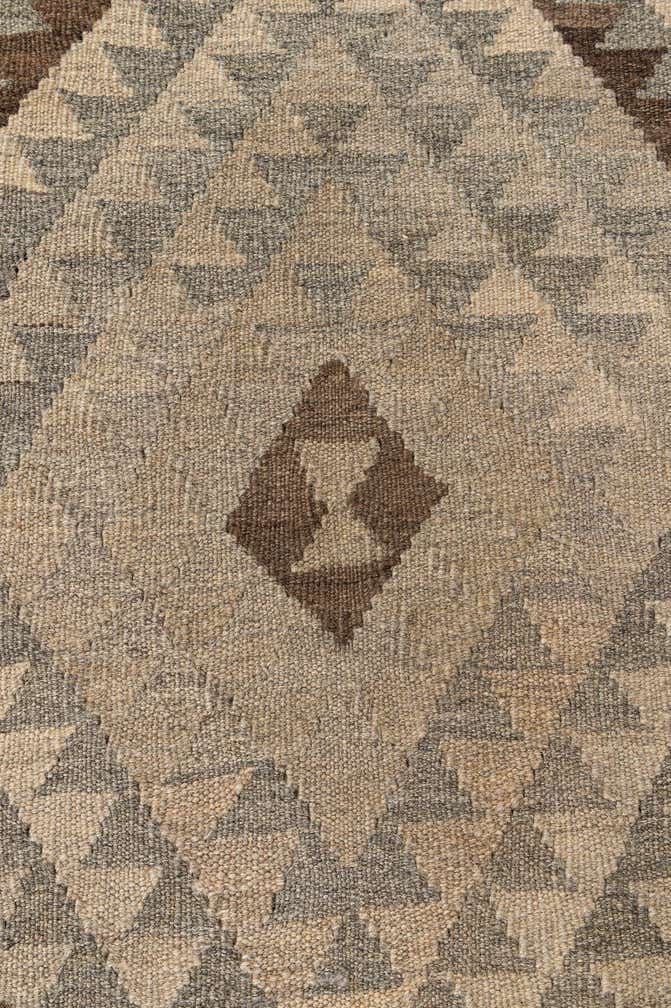 4' 2 x 5' 11 Hand Woven Kilim Maymana Wool Rug