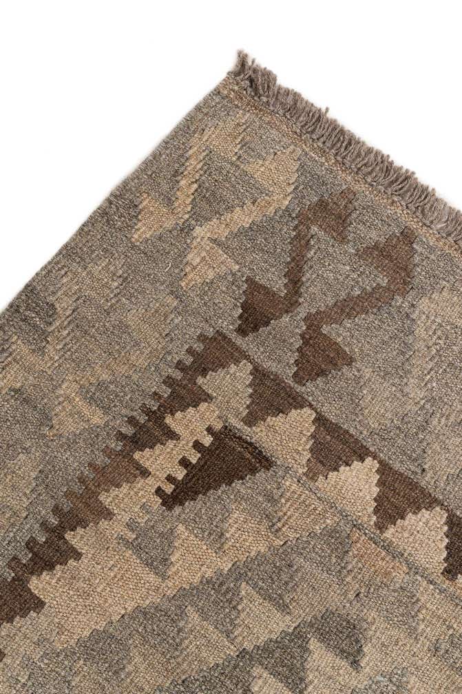 4' 2 x 5' 11 Hand Woven Kilim Maymana Wool Rug