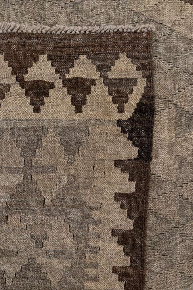 4' 4 x 6' Hand Woven Kilim Maymana Wool Rug