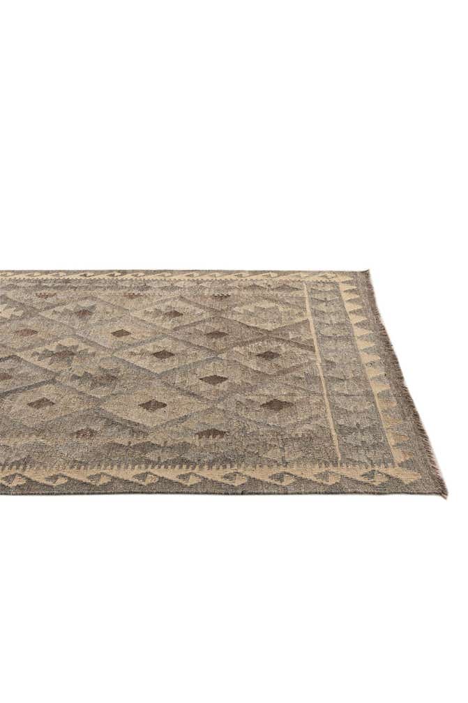 4' 2 x 6' 1 Hand Woven Kilim Maymana Wool Rug