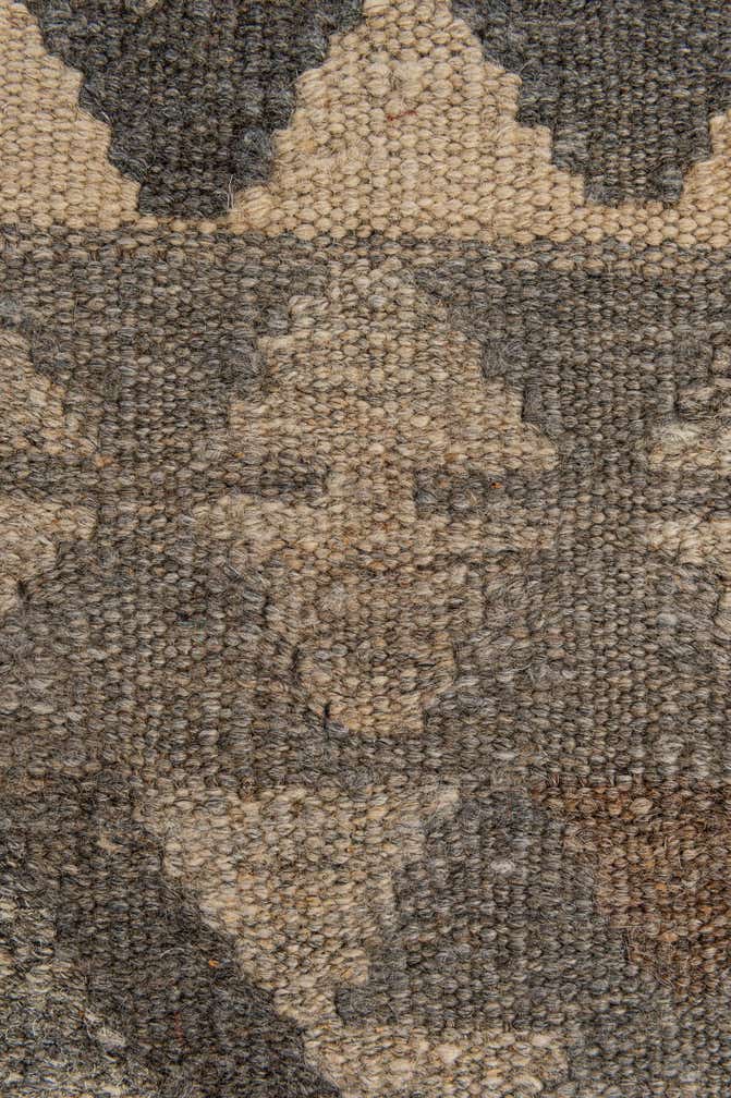 4' 2 x 6' 1 Hand Woven Kilim Maymana Wool Rug