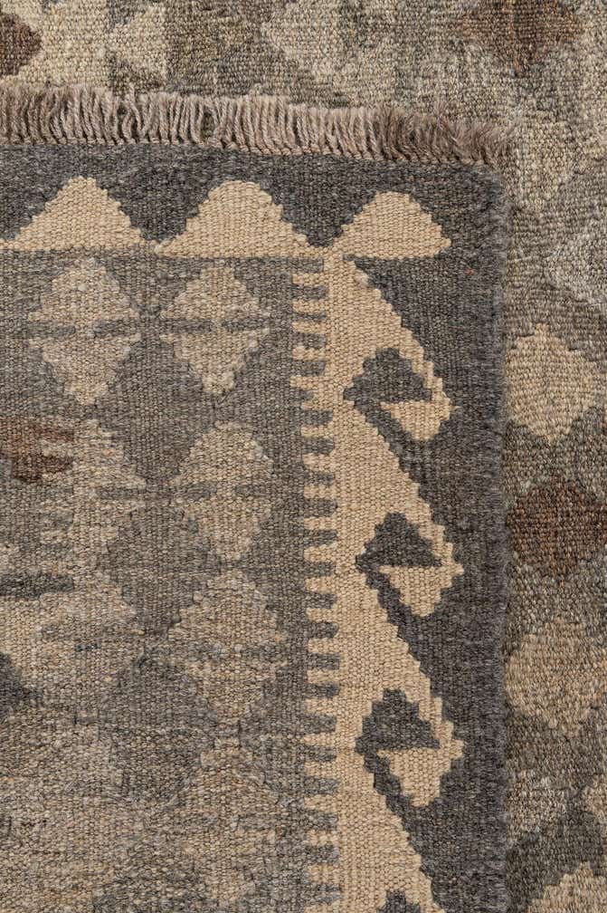 4' 2 x 6' 1 Hand Woven Kilim Maymana Wool Rug
