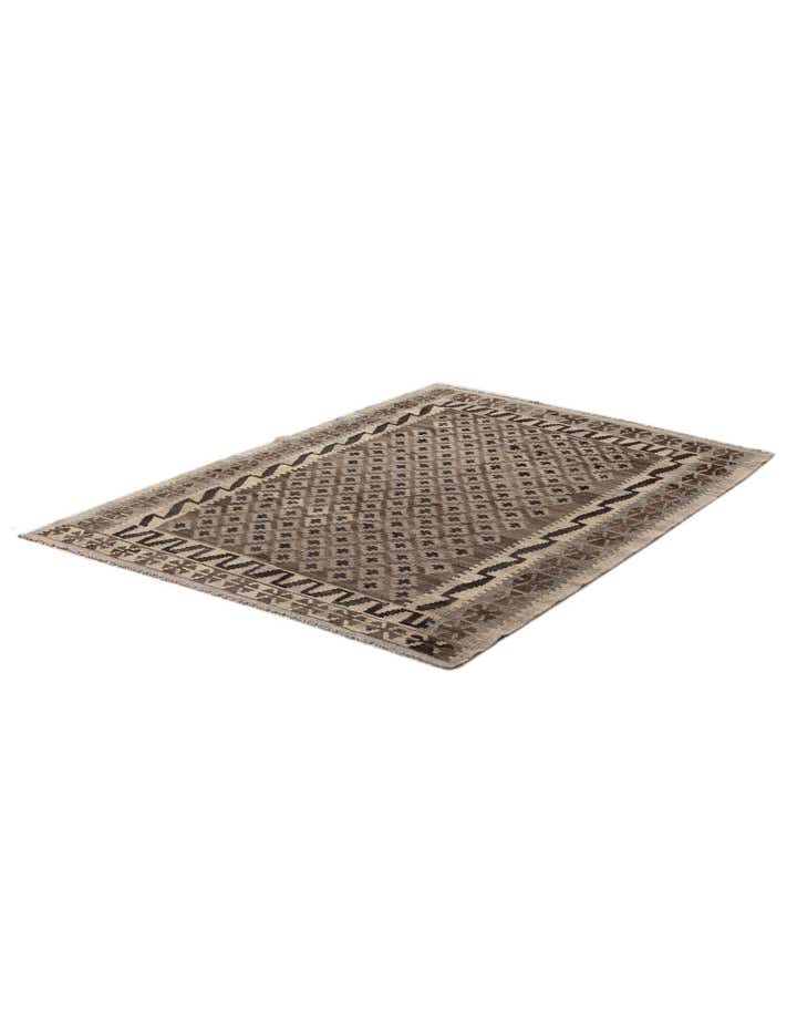 4' 3 x 5' 10 Hand Woven Kilim Maymana Wool Rug