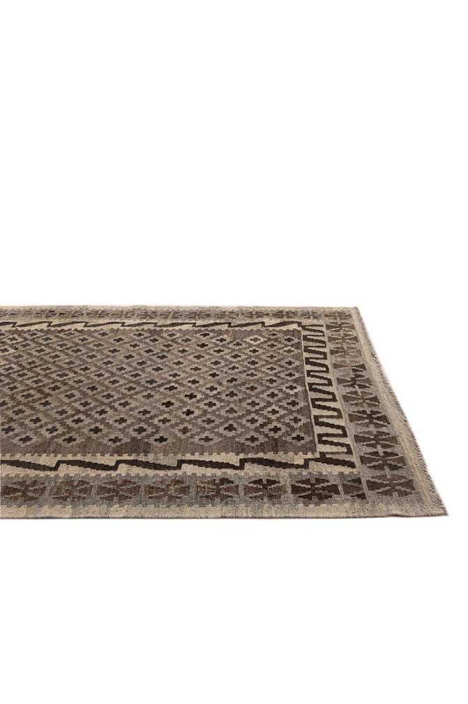 4' 3 x 5' 10 Hand Woven Kilim Maymana Wool Rug