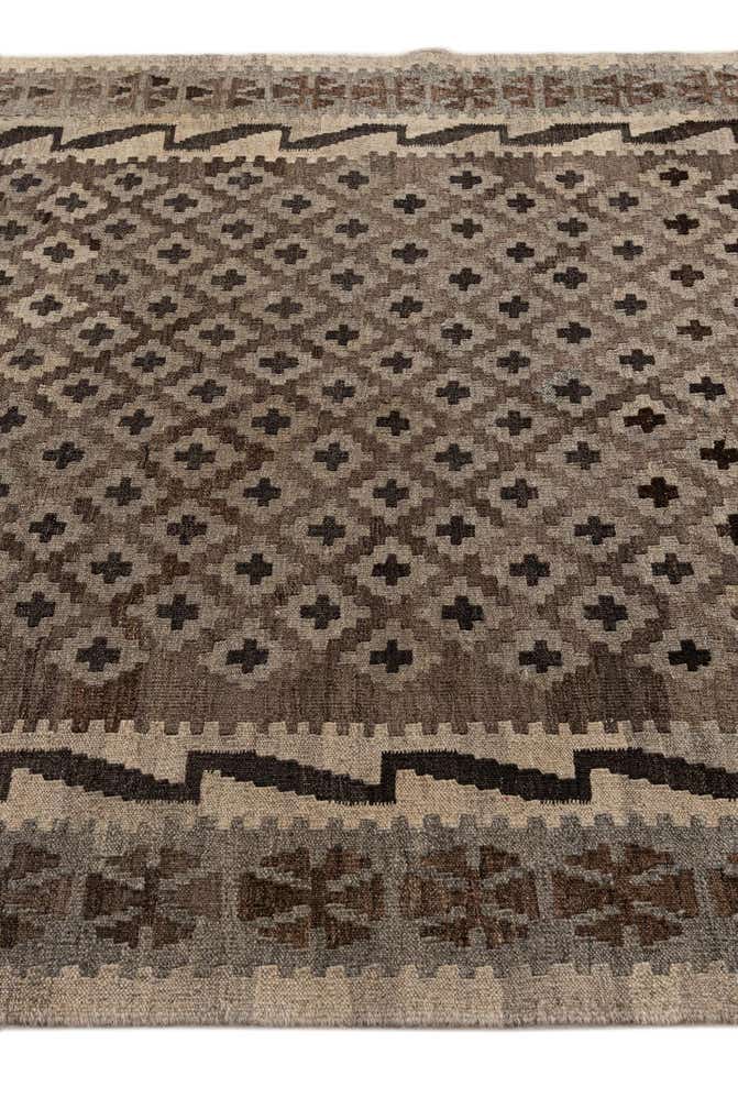 4' 3 x 5' 10 Hand Woven Kilim Maymana Wool Rug