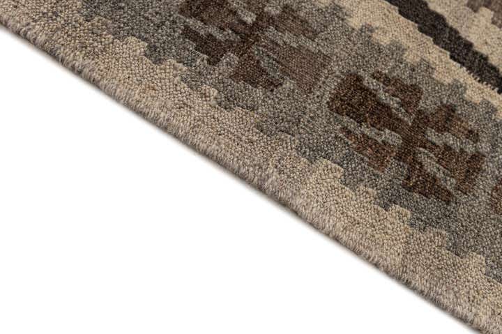 4' 3 x 5' 10 Hand Woven Kilim Maymana Wool Rug