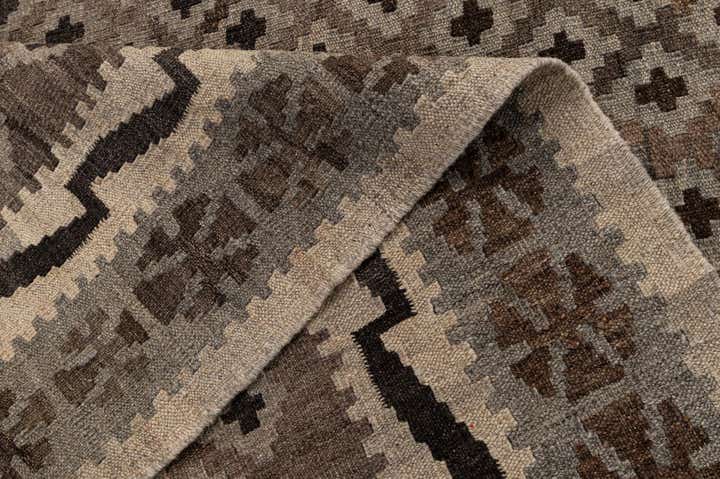 4' 3 x 5' 10 Hand Woven Kilim Maymana Wool Rug