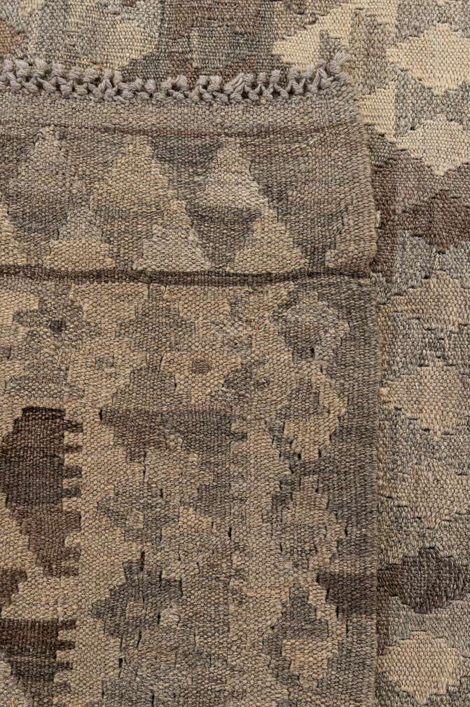 4' 2 x 6' 1 Hand Woven Kilim Maymana Wool Rug