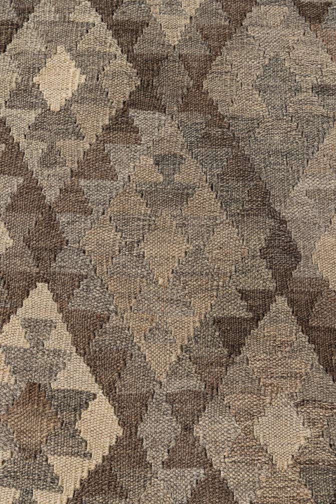 4' 2 x 6' 1 Hand Woven Kilim Maymana Wool Rug