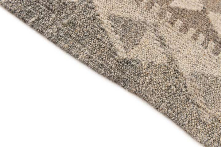 4' 5 x 5' 10 Hand Woven Kilim Maymana Wool Rug