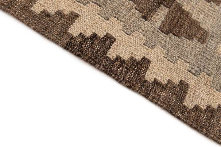 4' 4 x 6' Hand Woven Kilim Maymana Wool Rug