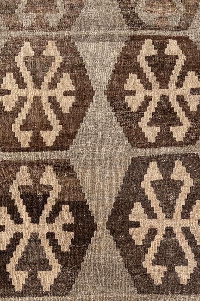 4' 4 x 6' Hand Woven Kilim Maymana Wool Rug