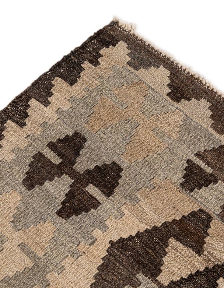 Detail image of 4' 4 x 6'  Hand Woven Kilim Maymana Wool Rug