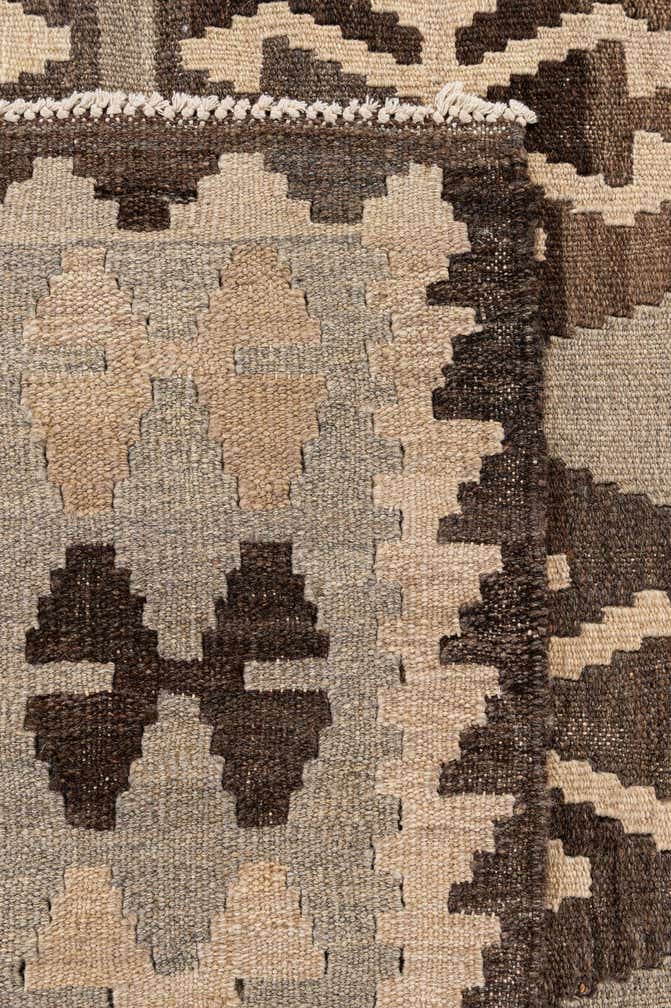 4' 4 x 6' Hand Woven Kilim Maymana Wool Rug