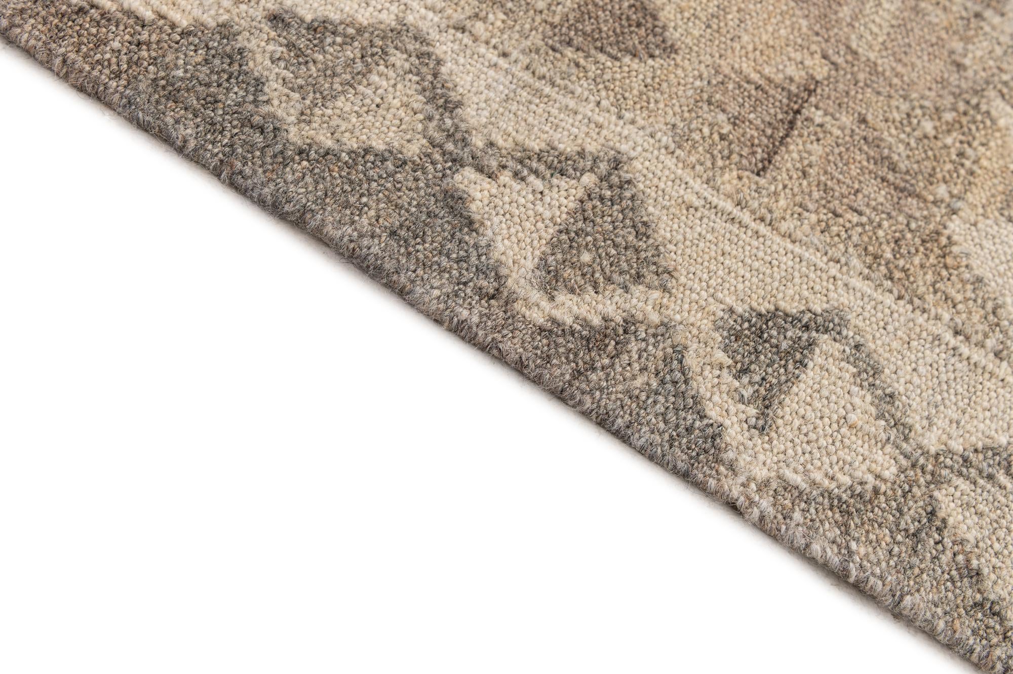 4' 2 x 6' 1 Hand Woven Kilim Maymana Wool Rug