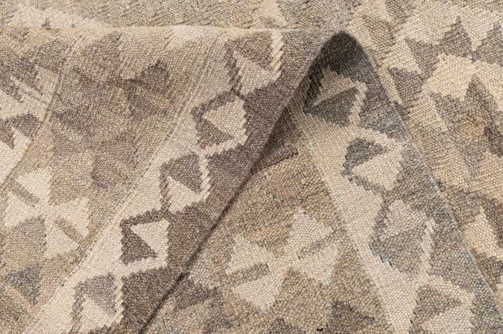 4' 2 x 6' 1 Hand Woven Kilim Maymana Wool Rug