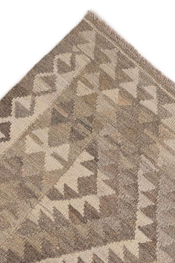 4' 2 x 6' 1 Hand Woven Kilim Maymana Wool Rug
