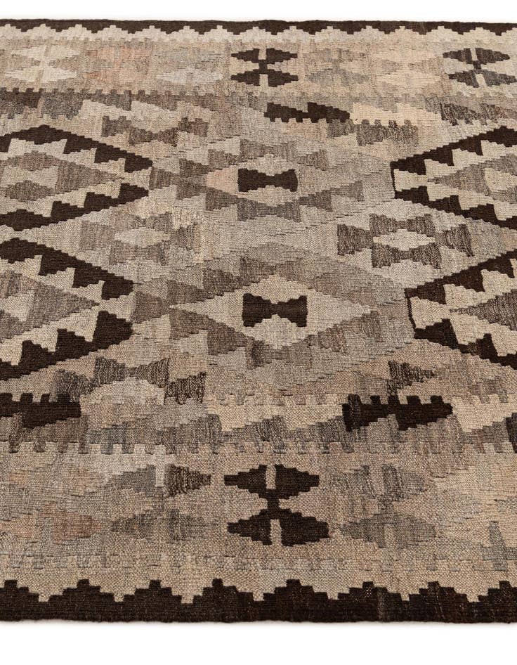 Detail image of 4' 5 x 6' 3 Hand Woven Kilim Maymana Wool Rug