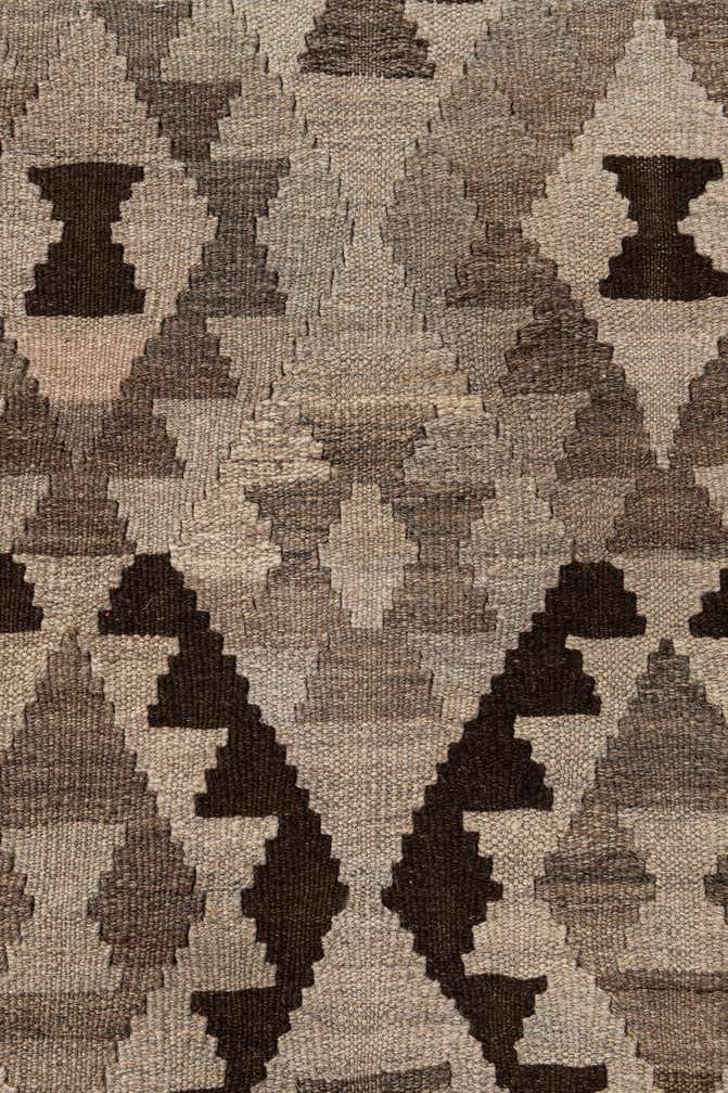 4' 5 x 6' 3 Hand Woven Kilim Maymana Wool Rug