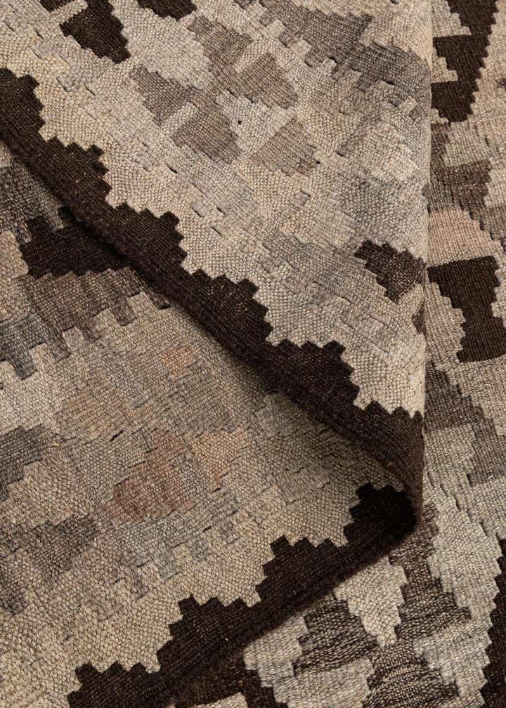 4' 5 x 6' 3 Hand Woven Kilim Maymana Wool Rug