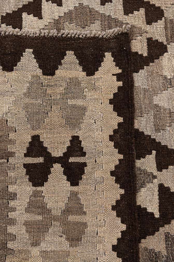 4' 5 x 6' 3 Hand Woven Kilim Maymana Wool Rug