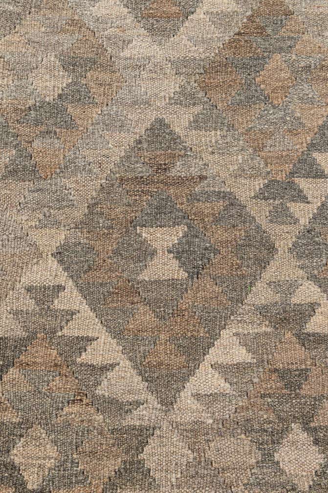 4' 2 x 6' 5 Hand Woven Kilim Maymana Wool Rug