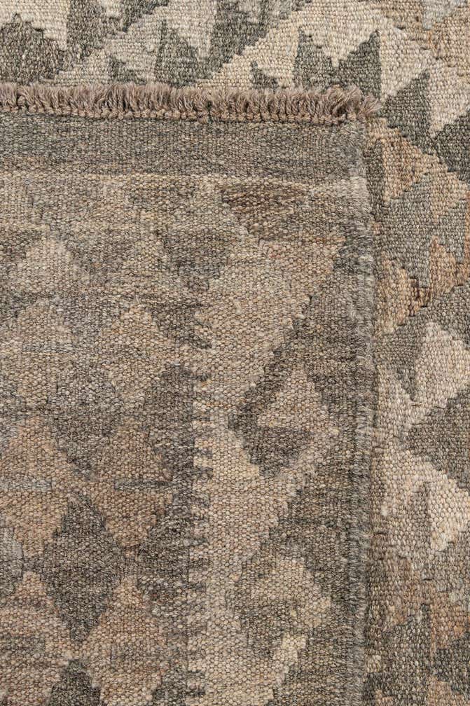 4' 2 x 6' 5 Hand Woven Kilim Maymana Wool Rug
