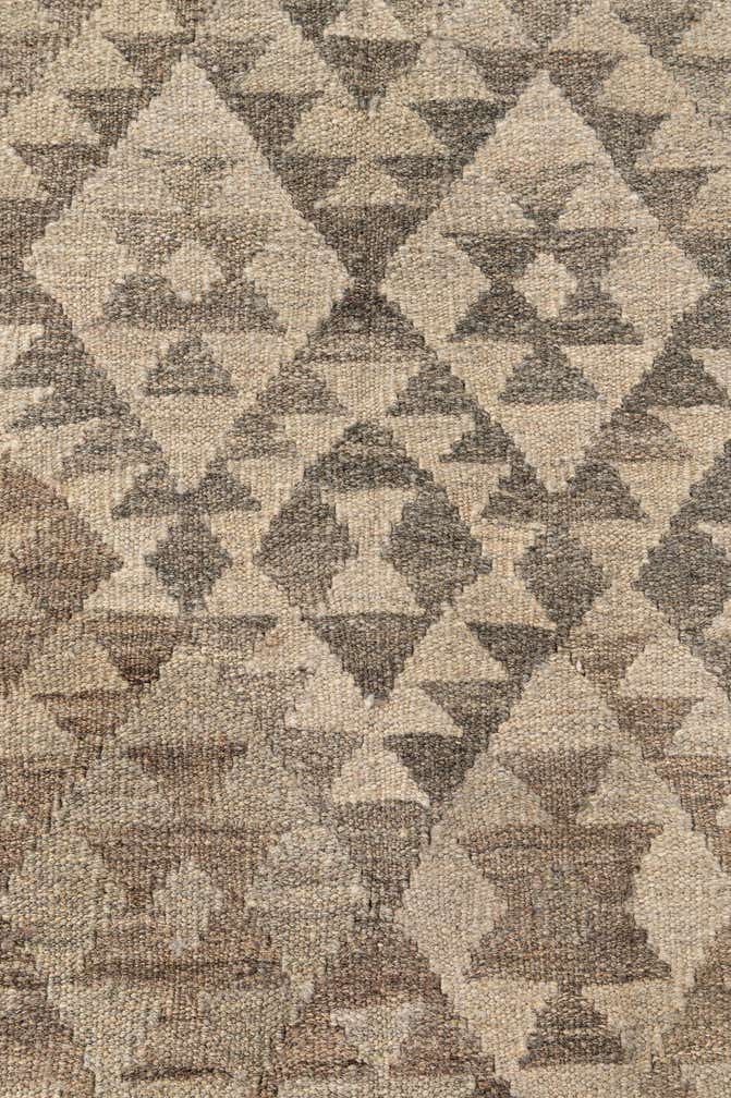 4' 1 x 6' 4 Hand Woven Kilim Maymana Wool Rug