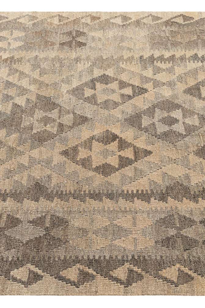 4' 1 x 6' 2 Hand Woven Kilim Maymana Wool Rug