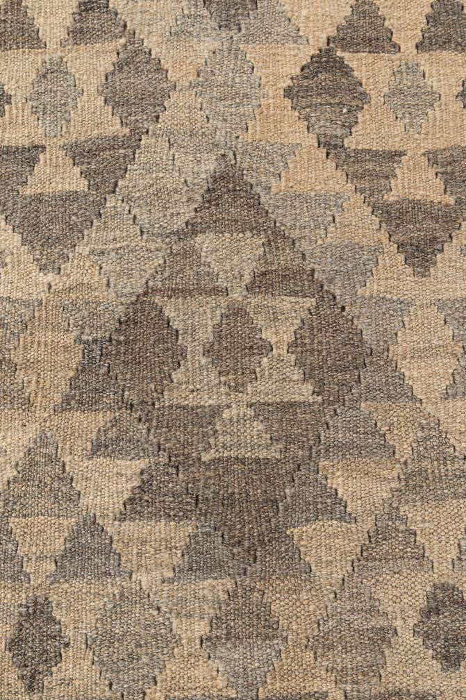 4' 1 x 6' 2 Hand Woven Kilim Maymana Wool Rug