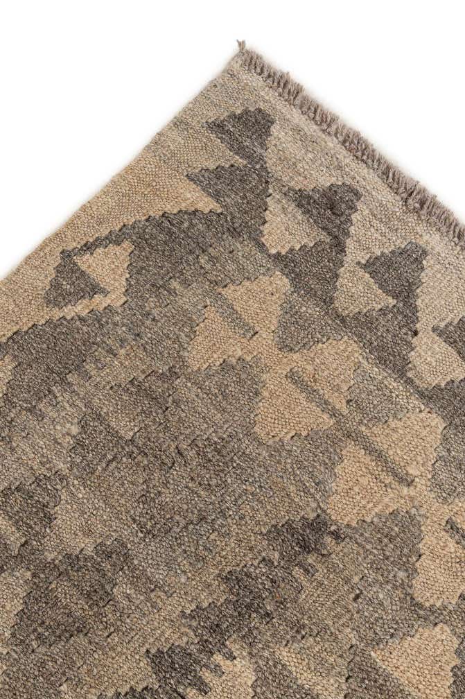 4' 1 x 6' 2 Hand Woven Kilim Maymana Wool Rug