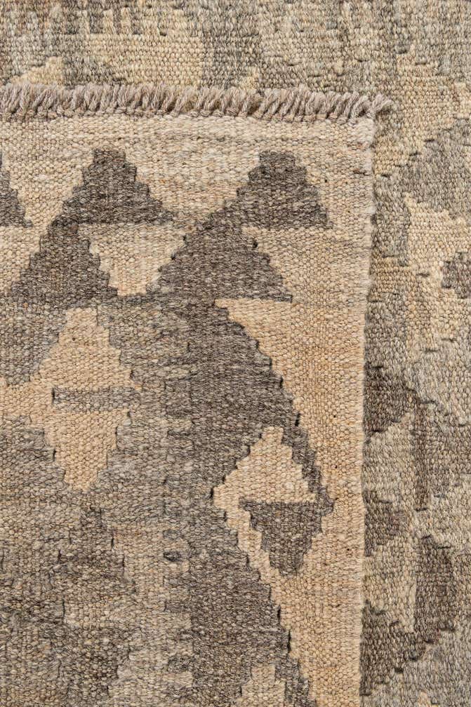 4' 1 x 6' 2 Hand Woven Kilim Maymana Wool Rug