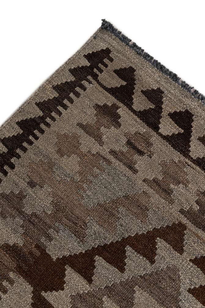4' 1 x 6' 2 Hand Woven Kilim Maymana Wool Rug