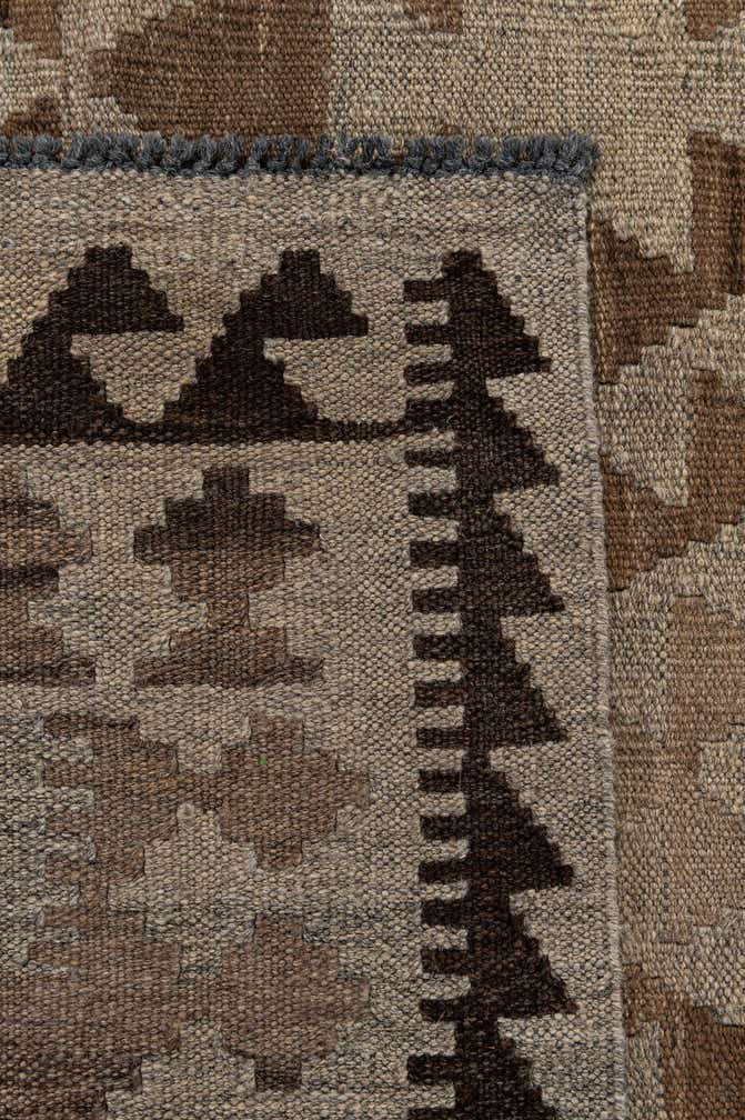4' 1 x 6' 2 Hand Woven Kilim Maymana Wool Rug