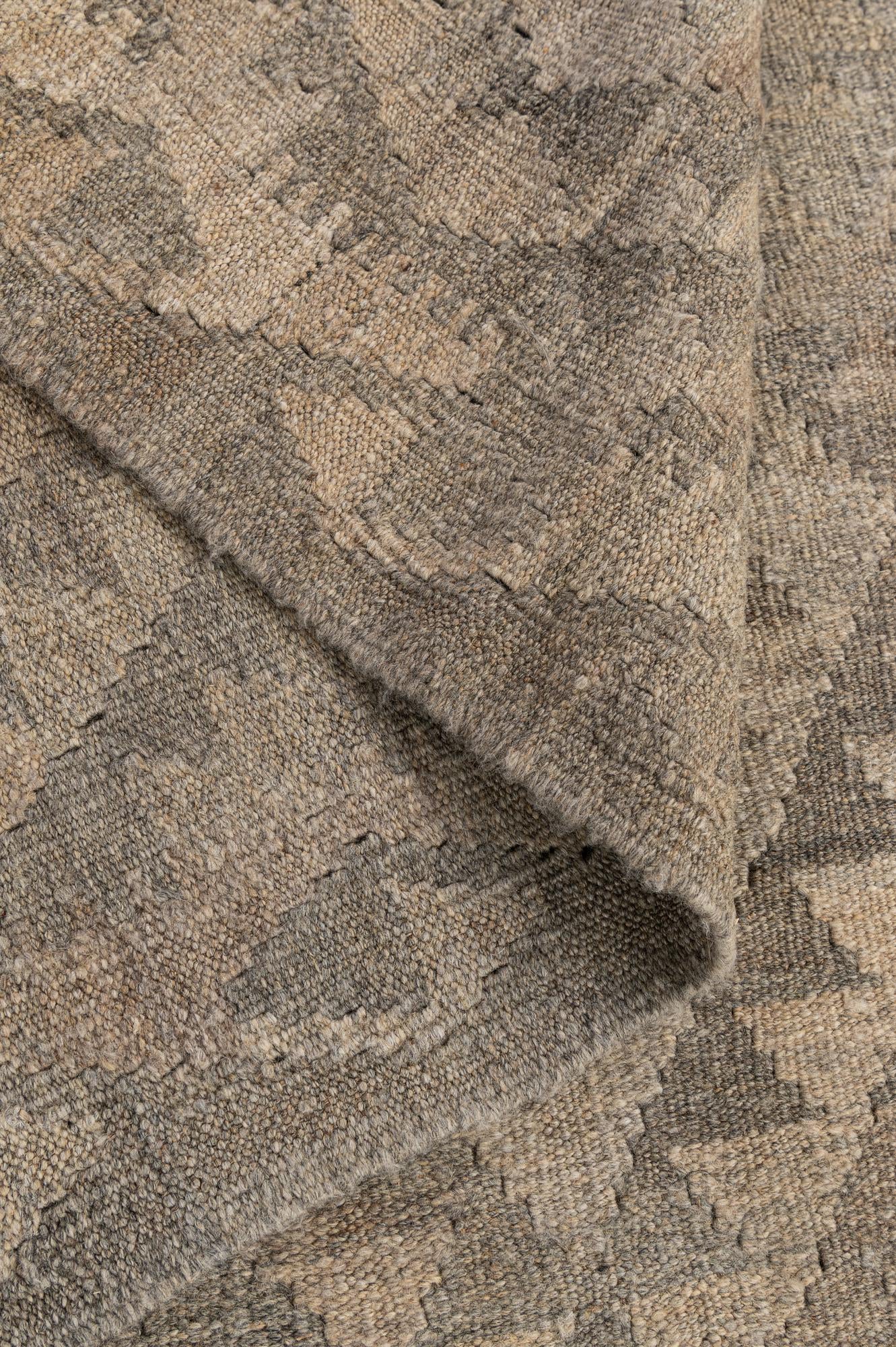 4' 3 x 6' 3 Hand Woven Kilim Maymana Wool Rug