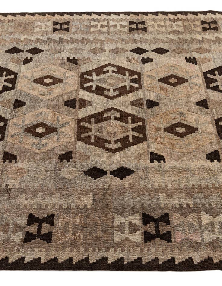 Detail image of 4' 4 x 6' 1 Hand Woven Kilim Maymana Wool Rug