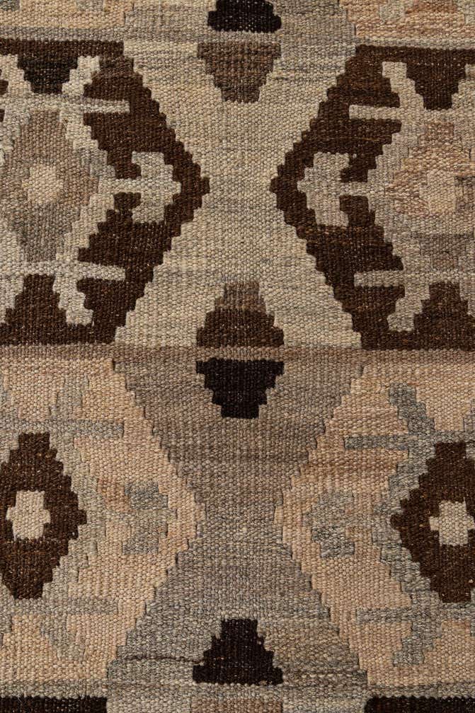 4' 4 x 6' 1 Hand Woven Kilim Maymana Wool Rug