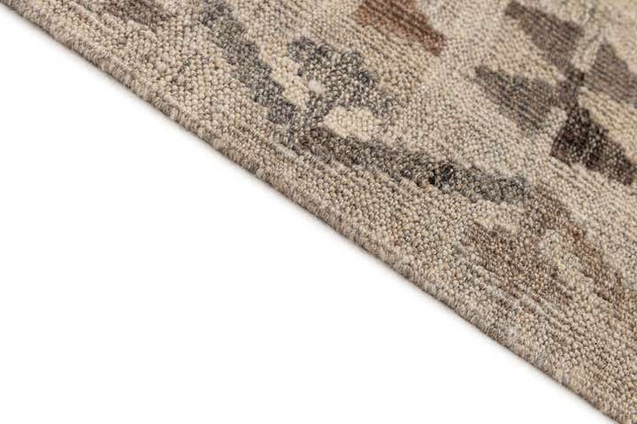 4' 3 x 6' 8 Hand Woven Kilim Maymana Wool Rug