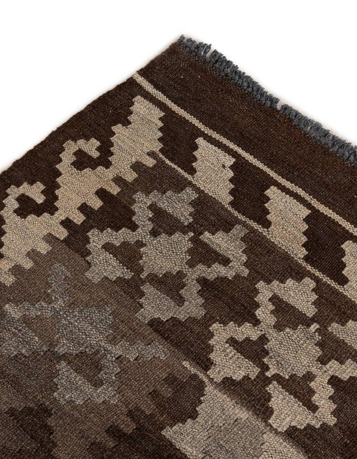 Detail image of 4' 4 x 6' 6  Hand Woven Kilim Maymana Wool Rug