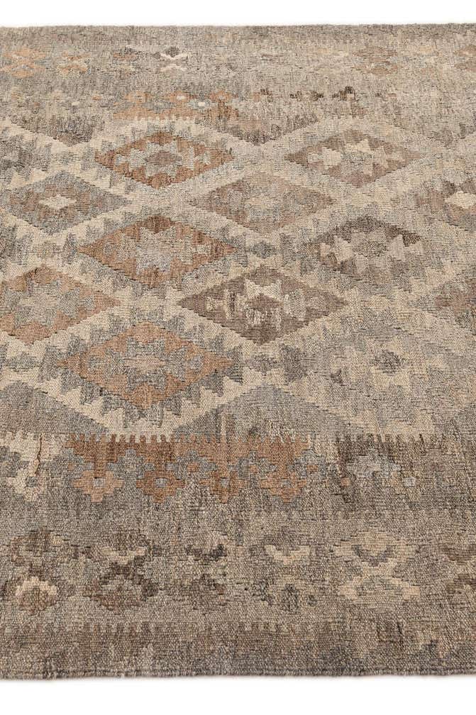 4' 3 x 6' 6 Hand Woven Kilim Maymana Wool Rug