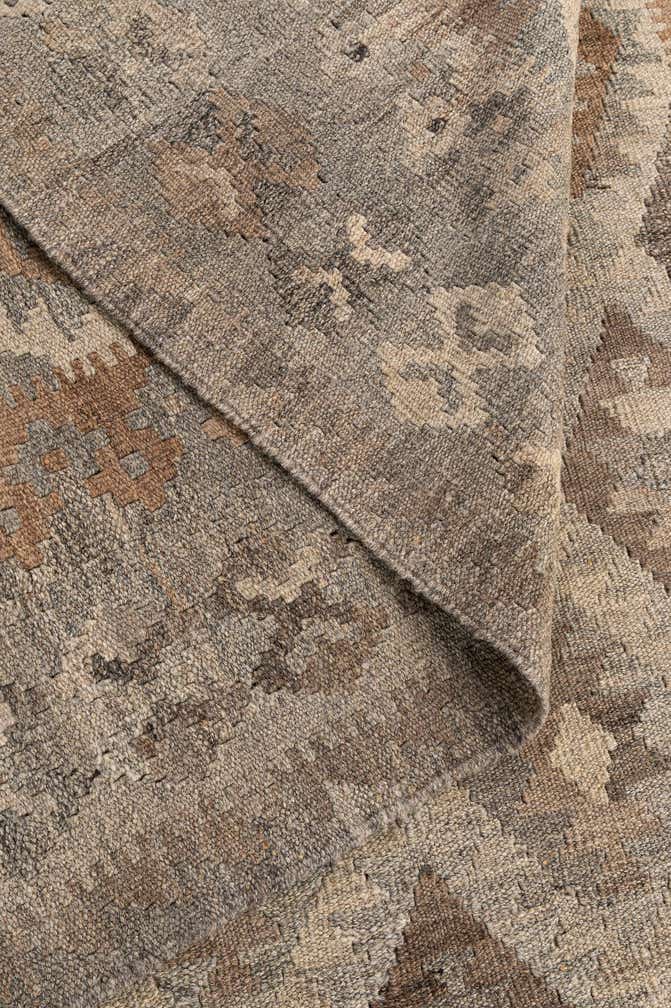 4' 3 x 6' 6 Hand Woven Kilim Maymana Wool Rug