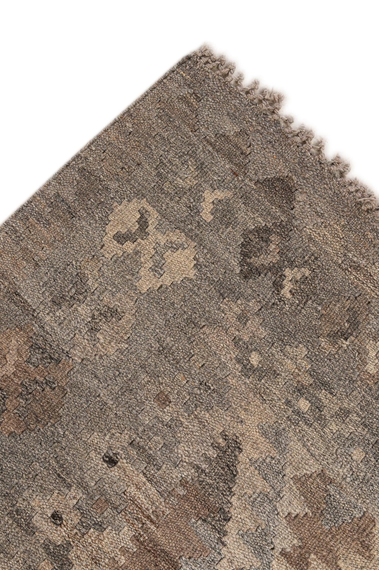 4' 3 x 6' 6 Hand Woven Kilim Maymana Wool Rug