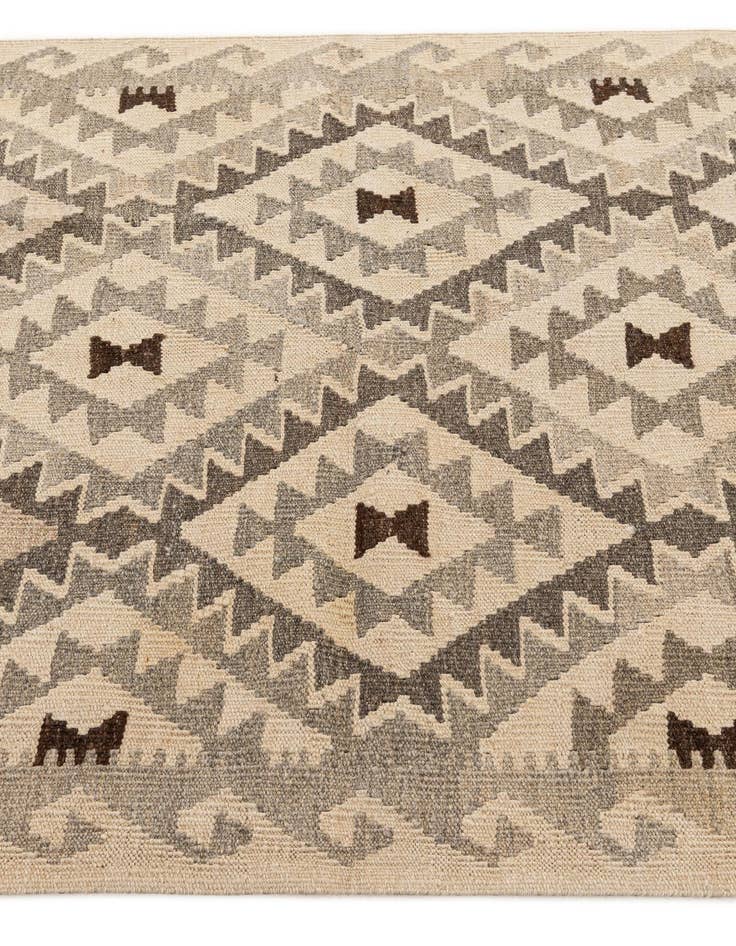 Detail image of 3' 5 x 4' 10 Hand Woven Kilim Maymana Wool Rug