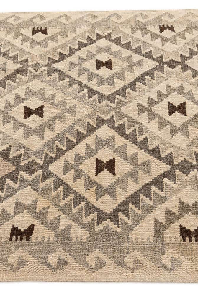 3' 5 x 4' 10 Hand Woven Kilim Maymana Wool Rug